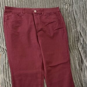 Christopher & Banks Signature Slimming Burgundy Size 16 Short